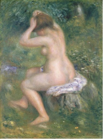 A Bather c1885 - Pierre-Auguste Renoir painting on canvas